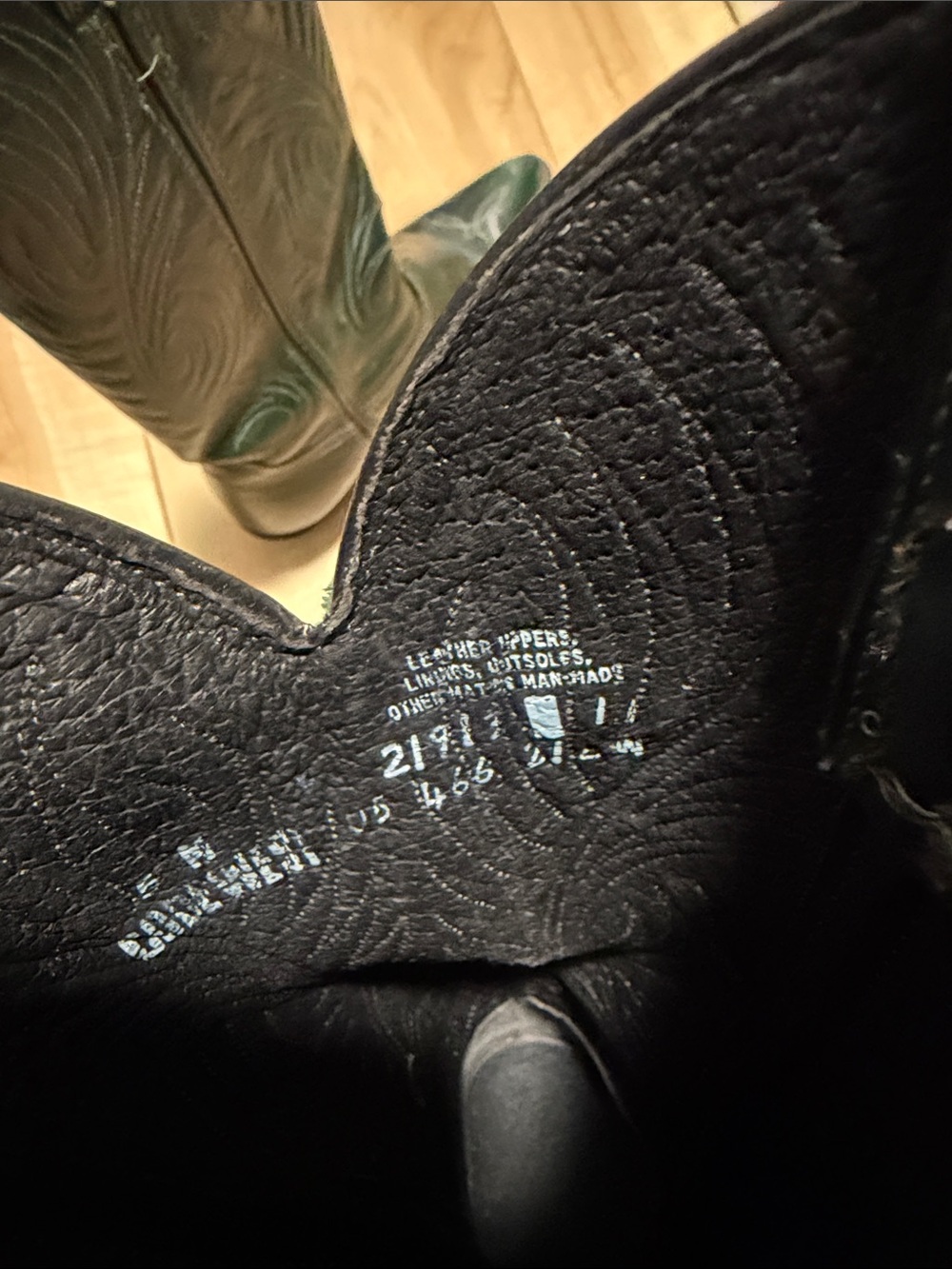 Women's Dark Green Western Cowboy Boots - Picture 5 of 5